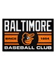 Fan Mats  LLC Baltimore Orioles Starter Mat Uniform Black