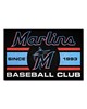 Fan Mats  LLC Miami Marlins Starter Mat Uniform Black