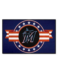 Miami Marlins Starter Mat MLB Patriotic by   