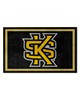 Fan Mats  LLC Kennesaw State Owls 4x6 Rug Black