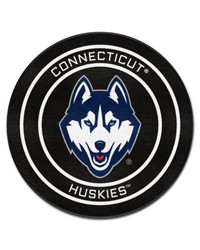 UConn Huskies Hockey Puck Rug  27in. Diameter Black by   