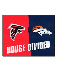 NFL House Divided Falcons / Broncos House Divided Mat by   