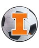 Fan Mats  LLC Illinois Illini Soccer Ball Mat White