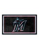 Fan Mats  LLC Miami Marlins 3x5 Rug Black