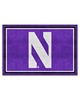 Fan Mats  LLC Northwestern Wildcats 5x8 Rug Purple