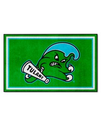 Tulane Green Wave 4x6 Rug by   