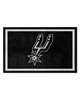 Fan Mats  LLC San Antonio Spurs 4x6 Rug Black