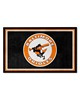 Fan Mats  LLC Baltimore Orioles 4x6 Rug Retro Black