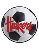 Fan Mats  LLC Nebraska Cornhuskers Soccer Ball Mat White