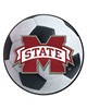 Fan Mats  LLC Mississippi State Bulldogs Soccer Ball Mat White