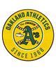 Fan Mats  LLC Oakland Athletics Roundel Mat Retro Yellow