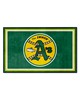 Fan Mats  LLC Oakland Athletics 4x6 Rug Retro Green