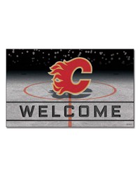 Calgary Flames Crumb Rubber Door Mat by   