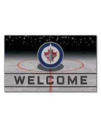 Winnipeg Jets Crumb Rubber Door Mat by   