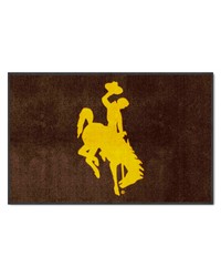 Wyoming Cowboys 4x6 Logo Mat Landscape by   