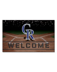 Colorado Rockies Crumb Rubber Door Mat by   