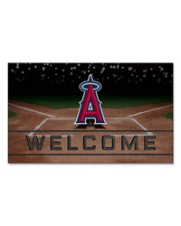 Los Angeles Angels Crumb Rubber Door Mat by   