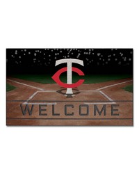 Minnesota Twins Crumb Rubber Door Mat by   