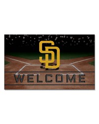 San Diego Padres Crumb Rubber Door Mat by   