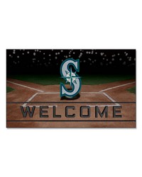 Seattle Mariners Crumb Rubber Door Mat by   