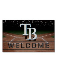 Tampa Bay Rays Crumb Rubber Door Mat by   