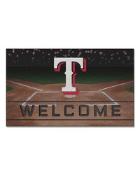 Texas Rangers Crumb Rubber Door Mat by   