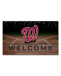 Washington Nationals Crumb Rubber Door Mat by   