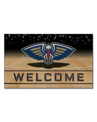 New Orleans Pelicans Crumb Rubber Door Mat by   