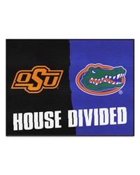 House Divided Oklahoma State / Florida House Divided Mat by   