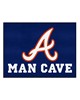 Fan Mats  LLC Atlanta Braves All-Star Mat Man Cave Navy