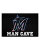 Fan Mats  LLC Miami Marlins Starter Mat Man Cave Black