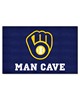 Fan Mats  LLC Milwaukee Brewers Ulti-Mat Man Cave Navy