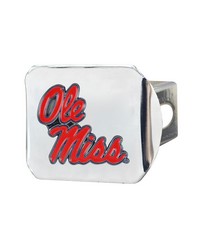 Ole Miss Rebels Color Hitch Cover Chrome by   