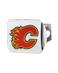 Calgary Flames Color Hitch Cover Chrome by   