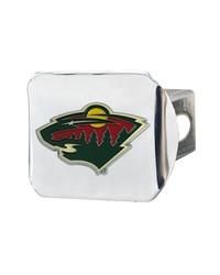 Minnesota Wild Color Hitch Cover Chrome by   