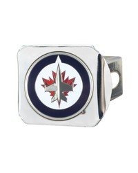 Winnipeg Jets Color Hitch Cover Chrome by   