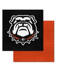 Georgia Bulldogs Team Carpet Tiles by   