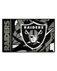 Las Vegas Raiders Starter Mat XFIT Design  19in x 30in Accent Rug Pattern by   