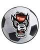 Fan Mats  LLC NC State Wolfpack Soccer Ball Mat White