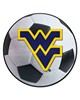 Fan Mats  LLC West Virginia Mountaineers Soccer Ball Mat White