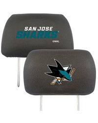 San Jose Sharks Head Rest Cover by   