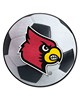 Fan Mats  LLC Louisville Cardinals Soccer Ball Mat White