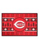 Fan Mats  LLC Cincinnati Reds Starter Mat Holiday Sweater Red