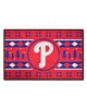 Fan Mats  LLC Philadelphia Phillies Starter Mat Holiday Sweater Red