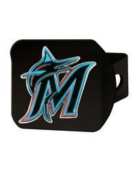 Miami Marlins Color Hitch Cover Black by   