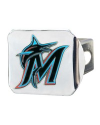 Miami Marlins Color Hitch Cover Chrome by   