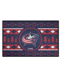 Columbus Blue Jackets Starter Mat Holiday Sweater by   