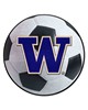 Fan Mats  LLC Washington Huskies Soccer Ball Mat White