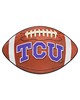 Fan Mats  LLC TCU Horned Frogs Football Mat Brown