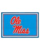 Fan Mats  LLC Ole Miss Rebels 5x8 Rug Light Blue